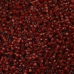 25g Miyuki Delica Seed Bead 11/0 Amber Inside Color Lined Cinnamon DB1392