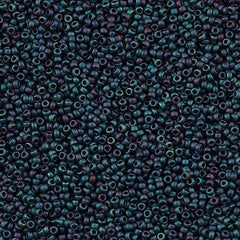 Miyuki Round Seed Bead 15/0 Matte Metallic Blue Iris 2-inch Tube (2009)