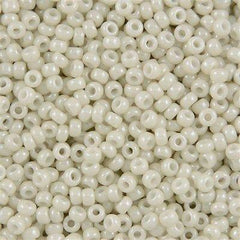 Miyuki Round Seed Bead 6/0 Opaque Limestone Luster 20g Tube (600)