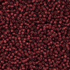 Toho Round Seed Bead 11/0 Silver Lined Milky Pomegranate 2.5-inch Tube (2113)