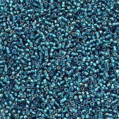 50g Toho Round Seed Bead 11/0 Inside Color Lined Teal Lavender (274)