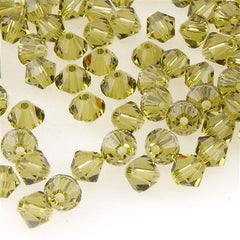 24 TRUE CRYSTAL 6mm Bicone Bead Khaki (550)