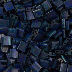 Miyuki Tila Seed Beads Opaque Cobalt Picasso 7g Tube (4518)