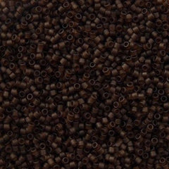 Miyuki Delica Seed Bead 11/0 Matte Transparent Brown 2-inch Tube DB769