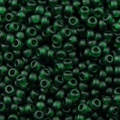 Miyuki Round Seed Bead 6/0 Transparent Matte Emerald 20g Tube (156F)