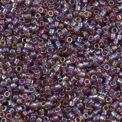 25g Miyuki Delica Seed Beads 11/0 Transparent Lilac AB DB173