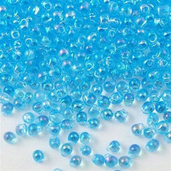 Tiny Miyuki Drop Seed Bead Transparent Light Blue AB 9g Tube (260)