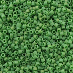 Miyuki Delica Seed Bead 11/0 Matte Transparent Green AB 2-inch Tube DB877
