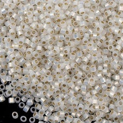 25g Miyuki Delica Seed Bead 11/0 Silver Lined Opal DB221