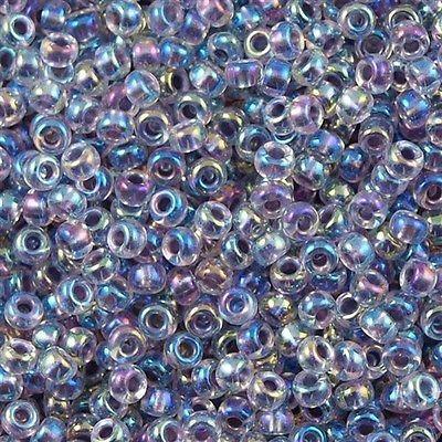 50g Miyuki Round Seed Bead 11/0 Inside Color Lined Light Purple AB (286)