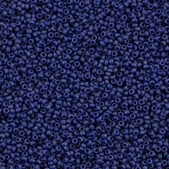 Miyuki Round Seed Bead 15/0 Matte Metallic Opaque Cobalt 2-inch Tube (2075)