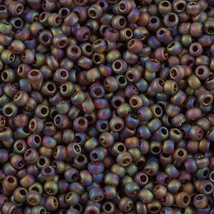 50g toho Round Seed Bead 8/0 Transparent Matte  Cranberry AB 30g (177F)