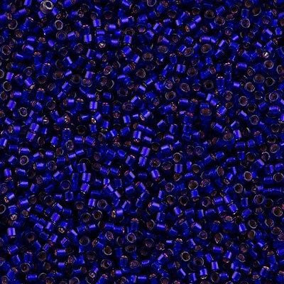 25g Miyuki Delica Seed Bead 11/0 Silver Lined Dyed Violet DB610