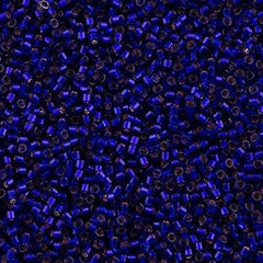 100g Miyuki Delica Seed Bead 11/0 Silver Lined Dyed Violet DB610