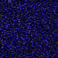 100g Miyuki Delica Seed Bead 11/0 Silver Lined Dyed Violet DB610