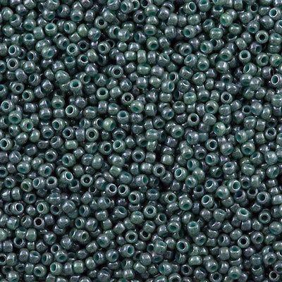 50g Toho Round Seed Beads 11/0 Opaque Turquoise Blue Marbled (1207)