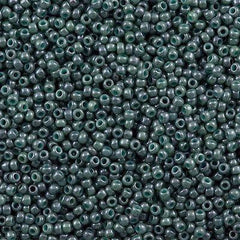 Toho Round Seed Bead 11/0 Opaque Turquoise Blue Marbled 19g Tube (1207)