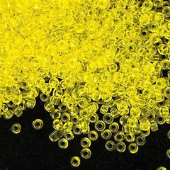 Toho Round Seed Beads 6/0 Transparent Lemon 2.5-inch tube (12)