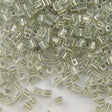 Miyuki 3mm Cube Seed Bead Inside Color Lined Light Celery 19g Tube (2604)