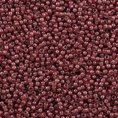50g Toho Round Seed Bead 11/0 Transparent Luster Rose Lined Mauve (291)