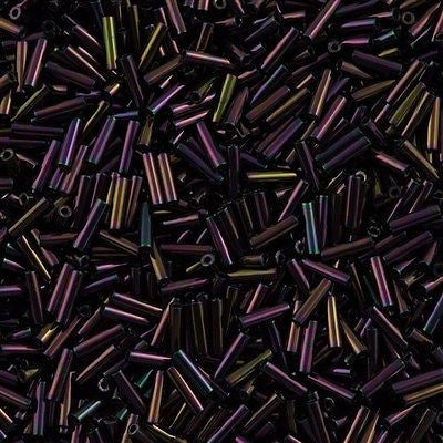 Miyuki 6mm Purple Iris Bugle Beads 5-Inch Tube