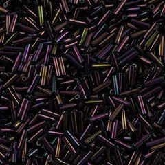 Miyuki 6mm Bugle Bead Metallic Purple 5-inch Tube (454)