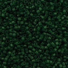 Miyuki Delica Seed Bead 11/0 Matte Transparent Emerald 2-inch Tube DB767