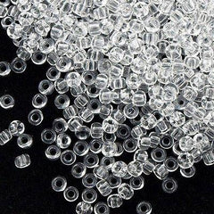 50g Toho Round Seed Beads 6/0 Crystal (1)