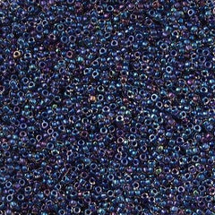 Toho Round Seed Bead 11/0 Inside Color Lined Midnight Blue 19g Tube (181)