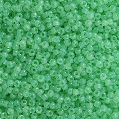 Toho Round Seed Bead 11/0 Transparent Ceylon Mint 2.5-inch Tube (156)