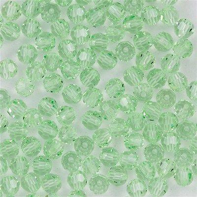 12 TRUE CRYSTAL 4mm Faceted Round Bead Chrysolite (238)