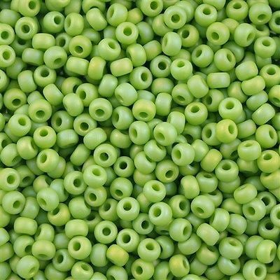 Miyuki Round Seed Bead 6/0 Matte Opaque Chartreuse AB 20g Tube (416FR)