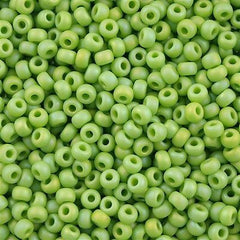 Miyuki Round Seed Bead 6/0 Matte Opaque Chartreuse AB 20g Tube (416FR)