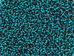 Toho Round Seed Bead 15/0 Silver Lined Matte Dark Teal 2.5-inch Tube (27BDF)