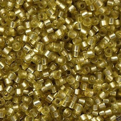 Miyuki Delica Seed Bead 11/0 Semi Matte Silver Lined Dyed Light Topaz 7g Tube DB686