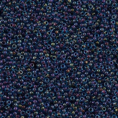 Miyuki Round Seed Bead 15/0 Fuchsia Lined Aqua 2-inch Tube (346)