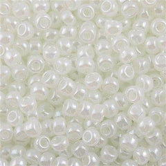 50g Toho Round Seed Beads 6/0 Transparent Ceylon Milk (141)