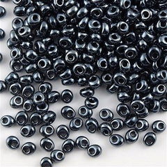 Miyuki 4mm Magatama Seed Bead Metallic Gunmetal 23g Tube (451)