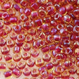 Miyuki Triangle Seed Bead 8/0 Berry Inside Color Lined Gold 10g (1163)
