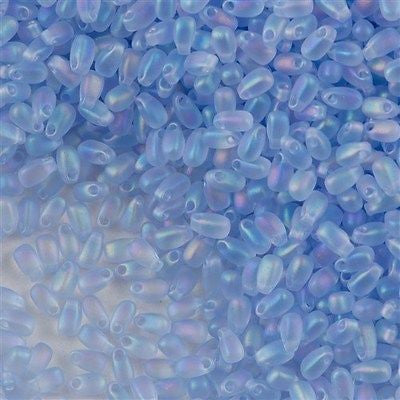 Miyuki Long Drop Seed Bead Matte Light Sapphire AB 24g Tube (2135F)