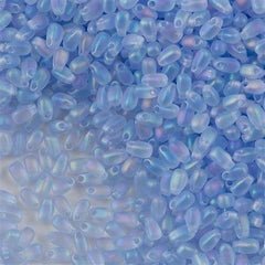 Miyuki Long Drop Seed Bead Matte Light Sapphire AB 24g Tube (2135F)