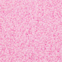Miyuki Round Seed Bead 15/0 Inside Color Lined Pink AB 2-inch Tube (272)