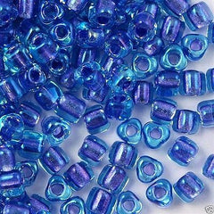 Miyuki Triangle Seed Bead 8/0 Amethyst Lined Sapphire 23g Tube (1827)