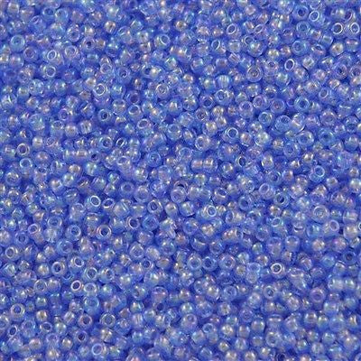 Toho Round Seed Bead 11/0 Transparent Light Blue AB 19g Tube (168)