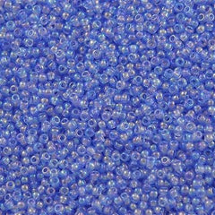 Toho Round Seed Bead 11/0 Transparent Light Blue AB 19g Tube (168)