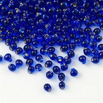 Tiny Miyuki Drop Seed Bead Silver Lined Cobalt Blue #20 – Aura