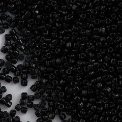 Miyuki Triangle Seed Bead 10/0 Opaque Black 24g Tube (401)