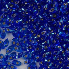 Miyuki Long Magatama Seed Bead Silver Lined Sapphire 8g Tube (19)