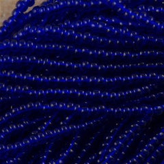 Czech Seed Bead Transparent Dark Sapphire 1/2 Hank 11/0 (30100)
