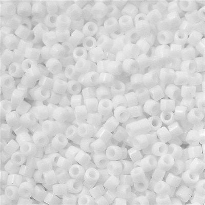 Miyuki Delica Seed Beads 11/0 Opaque Chalk White DB200 6.6 Grams